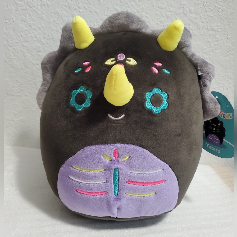 Tetero, Triceratops, Day of the Dead Squishmallows, 8"